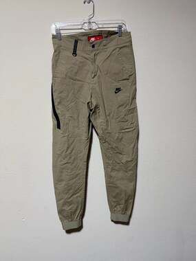Nike Sportswear Tech Bonded Woven Jogger Pants Khaki Men's Size 30